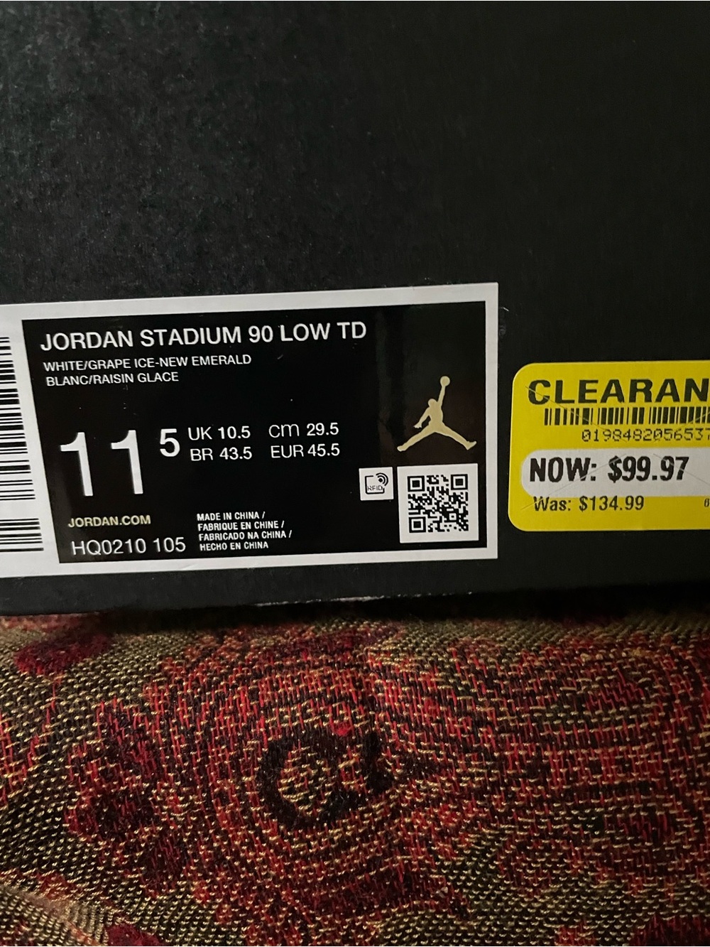 Nike Men’s Jordan Stadium 90 Baseball Cleats with Purple & Teal Accents 11.5 NWT - Picture 2 of 5
